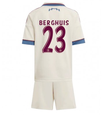 Ajax Steven Berghuis #23 Tredjetrøje Børn 2025-26 Kortærmet (+ Korte bukser)